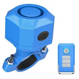 Produktbild: Fahrrad Alarmanlage Fahrradalarmanlagen mit Fernbedienung Drahtlose - USB-C Wasserdicht Motorrad Fahrrad Tracker Diebstahlschutz Anti-Diebstahl-Vibration Scooter Roller Alarmanlage Bike Alarm(blau)