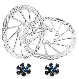 Produktbild: GoHZQ Fahrrad Bremsscheibe 160/180/203mm 2 Stück Edelstahl Bremsscheiben mit 12 Schrauben für die meisten Fahrrad Rennrad Mountainbike BMX MTB (160mm)
