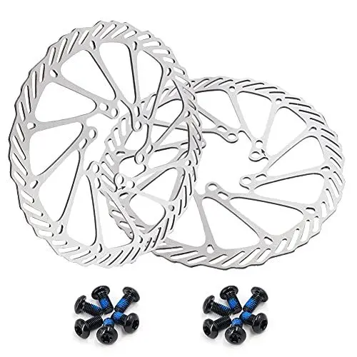 Produktbild: GoHZQ Fahrrad Bremsscheibe 160/180/203mm 2 Stück Edelstahl Bremsscheiben mit 12 Schrauben für die meisten Fahrrad Rennrad Mountainbike BMX MTB (160mm)
