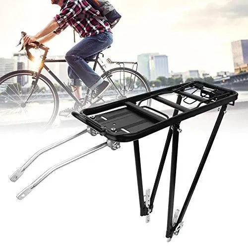 Produktbild: Fahrrad Gepäckträger Hinten, Verstellbarer Fahrradgepäckträger aus Aluminiumlegierung Fahrradgepäckträgerhinten für 24, 26 und 28 Zoll Fahrräder