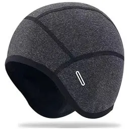 Produktbild: Fahrrad Mütze, Fahrradmütze unter Helm, Herren Damen Fleece Sportmütze Laufmütze Winddicht Thermo Winter Helmmütze für Radfahren Motorradfahren Skifahren Wandern Outdoor Sportarten