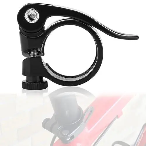 Produktbild: Fahrrad Sattelklemme 31.8mm, Schwarz Sattelklemme Schnellspanner Fahrrad Sattelklemme Befestigung für Mountainbike Rennrad