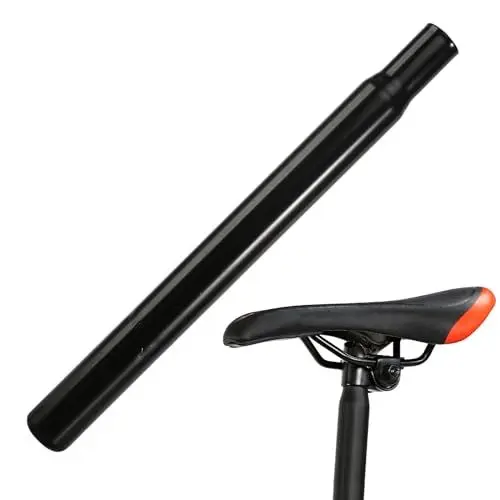 Produktbild: Fahrrad Sattelstütze 27.2 x 300 mm, Kerzensattelstütze MTB Sattelstange Stahl Sattelstützen Fahrrad Sattelrohr Schwarz Fahrradsattelstangen für Mountainbike Rennrad Cityrad