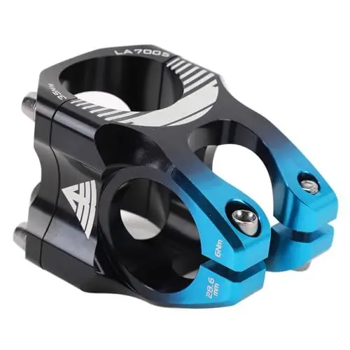 Produktbild: Fahrrad Vorbau Aluminiumlegierung CNC Hohl Mountain Short Lenker Vorbau 31,8 Mm Getriebe Fahrräder Radfahren (Schwarz Blau)