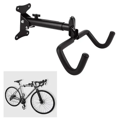 Produktbild: Fahrrad Wandhalterung, Klappbare Wandhalterung Fahrrad für die Garage,Keller und Wohnung Fahrradhalterung Wand bis 20kg für E-Bike,Mountainbike, Fahrrad, Rennrad etc Fahrradhalter