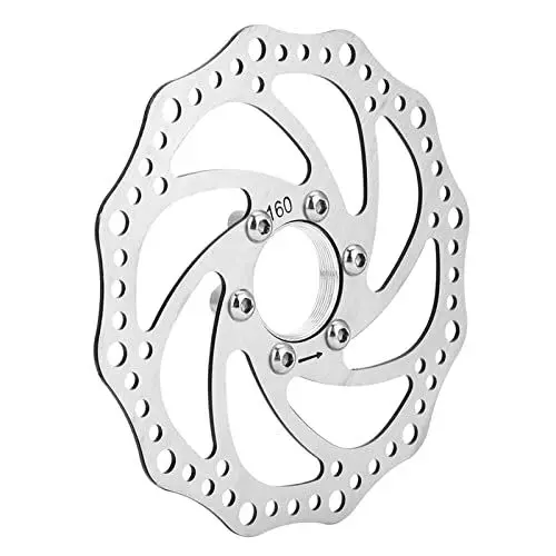 Produktbild: Mountainbike-Bremsscheibenadapter mit 160-mm-Scheibenrotor, Hergestellt aus Hochfestem Edelstahl, Gute Abriebleistung und Schnelle Belüftung für Mountainbike, Inklusive
