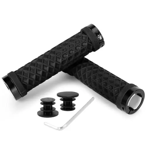 Produktbild: Fahrradgriffe Kinder - Lenkergriffe MTB Mit Rutschfester Gummi | 132mm Ergonomische Griffe für 22,2mm MTB, Mountainbike, Rennrad