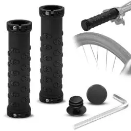 Produktbild: Fahrradgriffe Rutschfester, Personalisierte Fahrradlenker mit Aluminium Lock, Lenkergriffe Fahrrad für Ø 22mm Lenker Scooter Mountainbike Road Bike MTB (A)