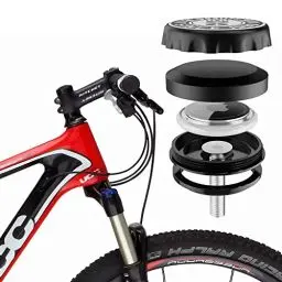 Produktbild: Fahrradhalterung für AirTag , Versteckte-AirTag-Fahrrad Kompatibel mit 1-1/8„ und 1-1/4“ (28,6mm oder 31,8mm), Anti-Diebstahl-Fahrrad-GPS-Tracker-Zubehör Wasserdichte AirTag-Halterung für Fahrräder