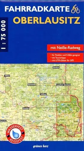 Produktbild: Fahrradkarte Oberlausitz: Mit UTM-Gitter für GPS. Wasser- und reißfest. (Fahrradkarten)