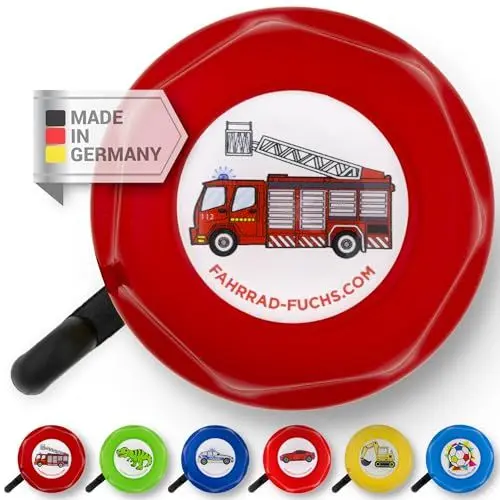 Produktbild: Fahrradklingel Kinder - Fahrradklingel Feuerwehr - Fahrradklingel Kinder Jungen, Klingel Fahrrad Kinder, Klingel Kinderfahrrad, Kinder Fahrradklingel, Feuerwehr Geschenke Kinder