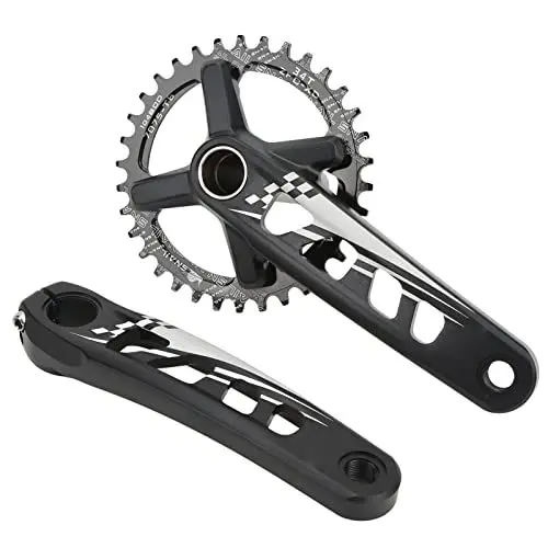 Produktbild: Fahrrad-Kurbelarm-Set, 34T-Kettenblatt-Kurbelarm, Fahrradkurbel-hohles Integriertes Kettenblatt-Kurbelarm-Set, Mountainbike-Kurbelarm-Set und Vierkant-Kurbelgarnitur (schwarz)