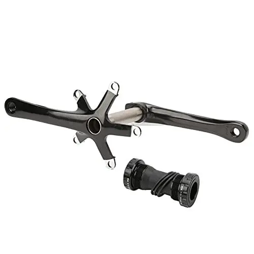 Produktbild: Fahrradkurbeln, Hochfester Fahrradkurbelarmsatz Aluminiumlegierung Kurbel mit Innenlager Kit für Mountainbike für Klapprad für Rennrad
