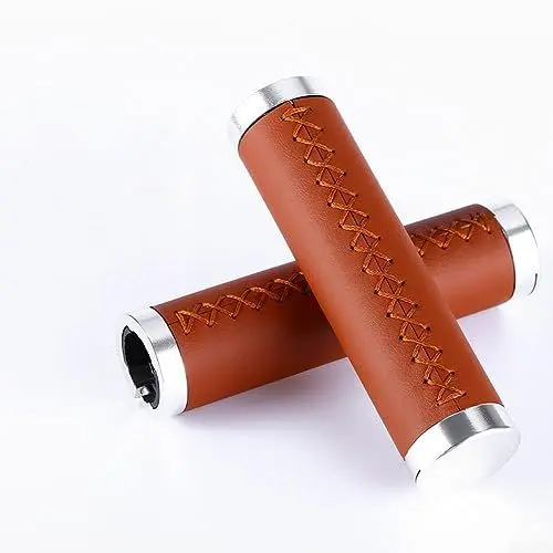 Produktbild: Fahrradlenker, Universal-Fahrrad-PU-Leder, rutschfest, 22 mm Durchmesser, Lenkergriffe, Abdeckung, Fahrradgriff für Mountainbikes, Rennräder,