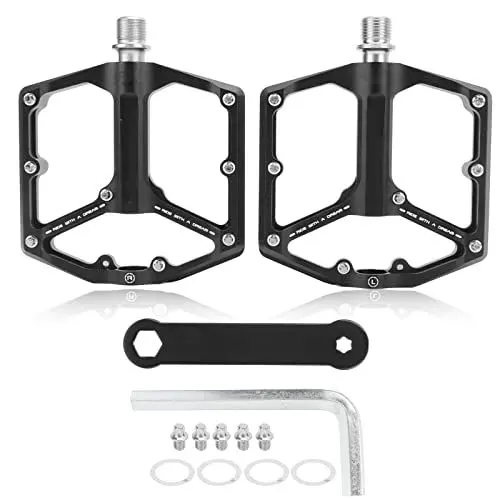 Produktbild: ciciglow Fahrradpedal, 9/16 Zoll Aluminium MTB Pedale mit 8 Eisernen Anti-Rutsch Stollen, Mountainbike Pedal für MTB, E-Bike, Rennrad