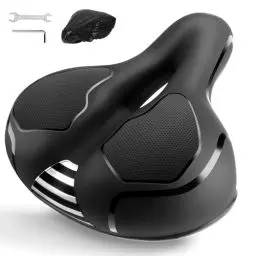 Produktbild: Fahrradsattel Cityradsättel, Herren Damen Bequem Weich Memory Foam Fahrrad Sattel Ergonomisch Fahrradzubehör, Breit Fahrrad Sattel für Stadtfahrten, City MTB Fahrradsitz mit Werkzeug