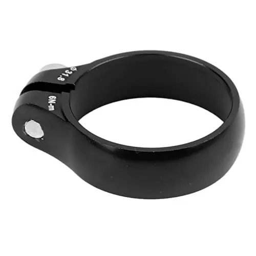 Produktbild: Fahrradsattel Sattelklemme, Aluminium Sattelstützenklemme konvexer Ring für Mountainbike(Schwarz)