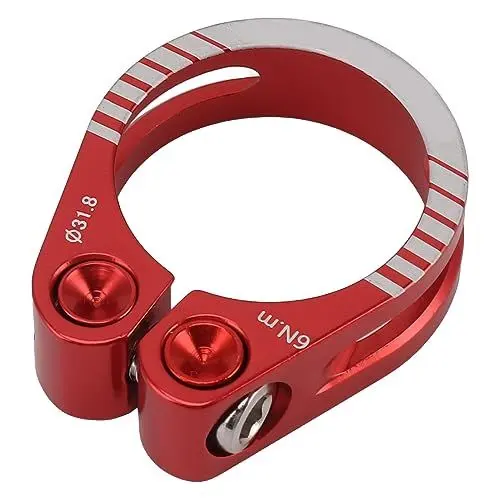 Produktbild: Fahrrad-Sattelstützenklemme, Feste Befestigung aus Aluminiumlegierung, Leicht, Passend, Hochfestes Fahrrad-Sattelstützen-Klemmen-Zubehör für das Radfahren (31,8 mm)