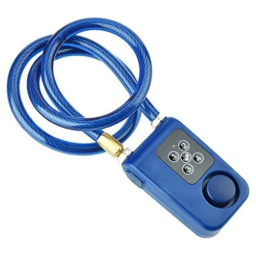 Produktbild: Fahrradschloss mit Alarm Keyless Fahrradalarm Y787 Smart Alarm Lock Anti-Diebstahl-Kettenschloss für Fahrradtor Blau