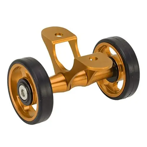 Produktbild: Fahrradschutzblech Easywheel Ersatz, Doppelrad Schutzblechrollen für Brompton Faltrad(Gold)