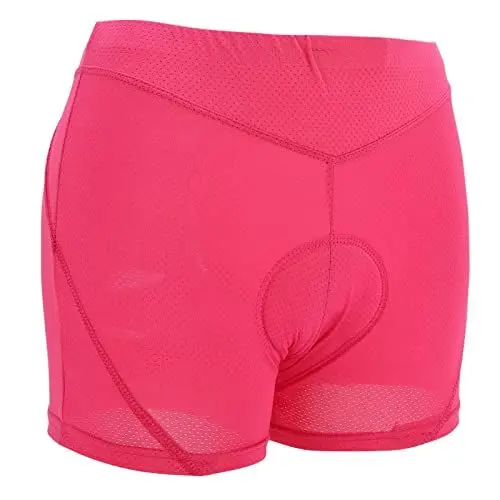 Produktbild: Fahrradshorts, Gepolsterte Shorts Zum Radfahren, Fahrradunterwäsche, Nylon-Spandex, Damen-Fahrradshorts, Gepolstert, Elastisch, Weich, Atmungsaktiv, für Bergradfahren,