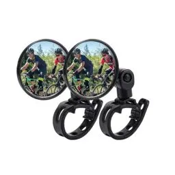 Produktbild: Fahrradspiegel, 2 Stück Rückspiegel Fahrrad, 360° Drehbar Fahrradspiegel Klappbar für Lenker 15-35mm, Fahrradspiegel für E-Bike links, Fahrrad Spiegel für Fahrrad Rennrad Roller Mountainbike