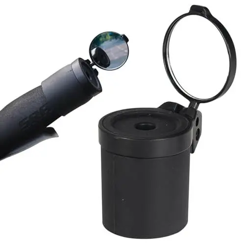 Produktbild: Fahrradspiegel für Lenker,Rückspiegel Klappbarer,Gummi-Befestigungshülse für den Lenker,Lenkerendradspiegel 360° drehbarer universeller Fahrradspiegel für Mountainbike,Lenker Rückspiegel(Schwarz)