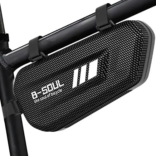 Produktbild: Fahrradtasche Rahmen Rahmentasche Fahrrad Wasserdicht - Rahmentaschen Hartschalen für Fahrradrahmen Tasche ca.1,5L 27*12*7cm mit Reflektierend Logo Oberrohrtasche Lenkertaschen Satteltaschen