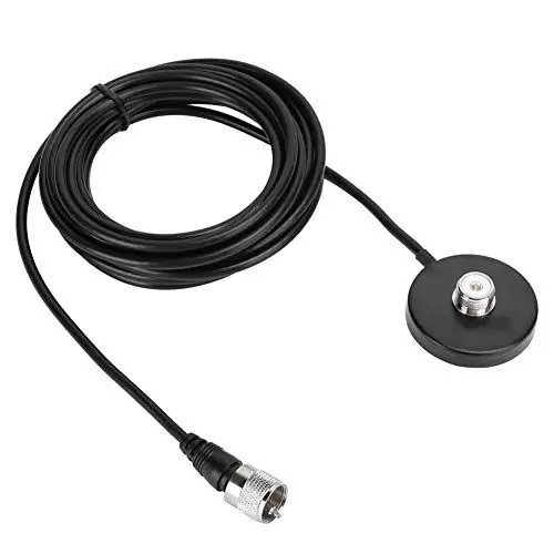 Produktbild: Fahrzeug Mobilfunkantennen Magnetfuß, Saugnapf Magnethalterungs Basiskabel für Autoradio, 5 M 16,4 Fuß für SL16 Stecker, UHF Stecker, PL259 Antenne und SO239 Mobilfunkgerät