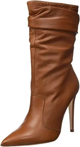 Produktbild: faina Damen High Heel Leder Stiefelette, Cognac, 40 EU