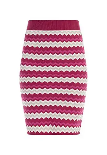 Produktbild: faina Damen Strick Midirock 11026719, Pink Mehrfarbig, S