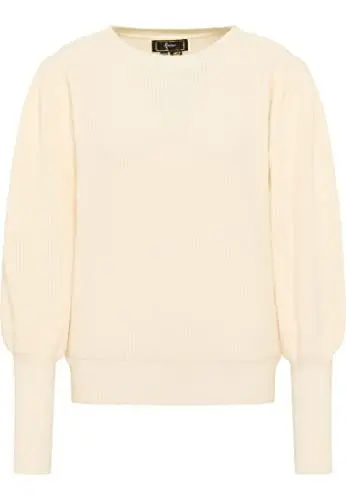 Produktbild: faina Damen Strickpullover, Wollweiss, XL-XXL