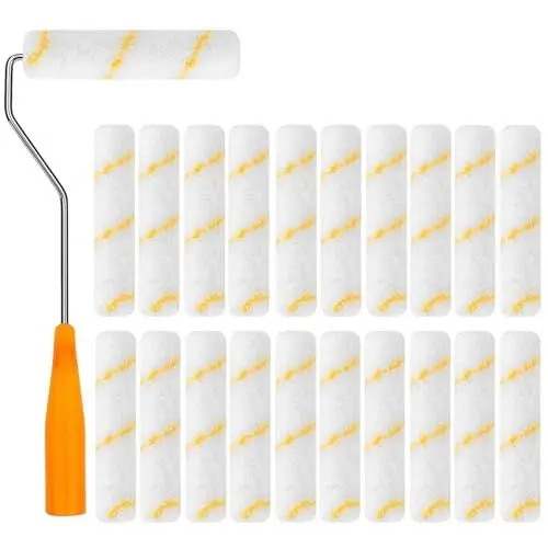 Produktbild: FAINCA 20 Stück Farbroller Kleinmit 30CM Pinselhalter für Farbroller, Mini Malerrolle, Lackierwalze, für Familienzimmer WandArchitekturdekoration und Malerbedarf