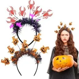 Produktbild: Fainca 2 Stücke Halloween Haarreif, Halloween Haarschmuck, Haarreifen Halloween, Spinnen Haarreif, KüRbis Haarreif, Haarreifen Halloween, Halloween Kopfschmuck Kinder, für Halloween Party Dekoration