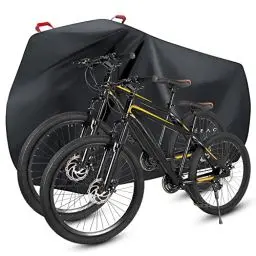 Produktbild: Faireach Fahrradabdeckung für 2 Fahrräder, Fahrradabdeckung Wasserdicht mit Schlosslöchern, Fahrradschutzhülle Winddicht Anti-Staub-Regen-Schnee-UV für Mountainbike & Rennrad