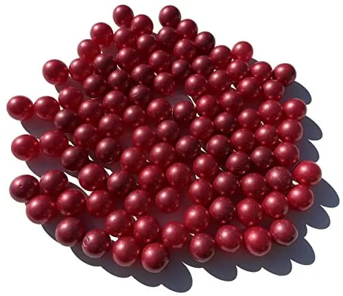 Produktbild: FAIRY TAIL & GLITZER FEE 90 Stück 500g Hell Rote Glasmurmeln Murmeln 16mm Glas-Steine Murmel Vasen-Füllungen Rot Murmeln Glitzersteine Dekoschalen Murmelspiel Glas