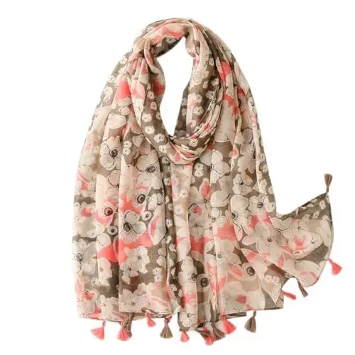Produktbild: FAIRYGATE Halstuch Damen Schal leicht Fransen Quasten lang für Frühling Sommer Herbst Schals & Tücher für Damen 63003