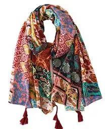 Produktbild: FAIRYGATE Schals & Tücher für Damen Halstuch Mädchen Outfit Schneeflockendruck Hübsche Party Stilvoll Geschenke Stola für Abendkleid 9026