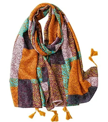 Produktbild: FAIRYGATE Schals für Damen Tuch Damen im Bunter Muster Design Hochwertiger Schal für Frauen Mädchen Halstuch Schal Damenschal 99015