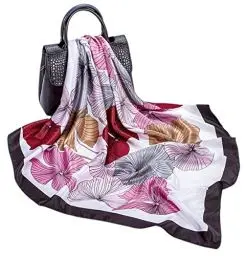 Produktbild: FAIRYGATE Seidentuch Haare Schal für Damen Seide Gefühl Quadratische Schals Halstuch Kopfbedeckung weichen quadratischen Schals Kopf Haar Bandanas 89039