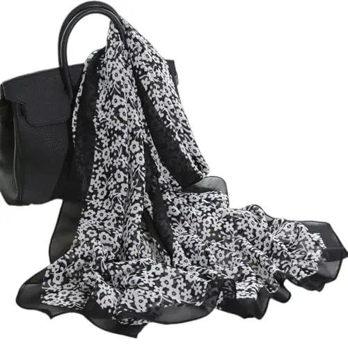 Produktbild: FAIRYGATE Tuch Damen Chiffon Schal Seidentuch Haare Chiffon Stola Perfekt zu Jedem Abendkleid Hochzeit Abend Halstücher für Damen A4311