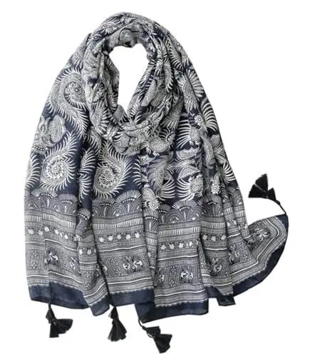 Produktbild: FAIRYGATE Tuch Schal Damen Blumenmuster Schal für Frauen Leichtgewicht für Herbst Winter Schals Schal Wrap 9037
