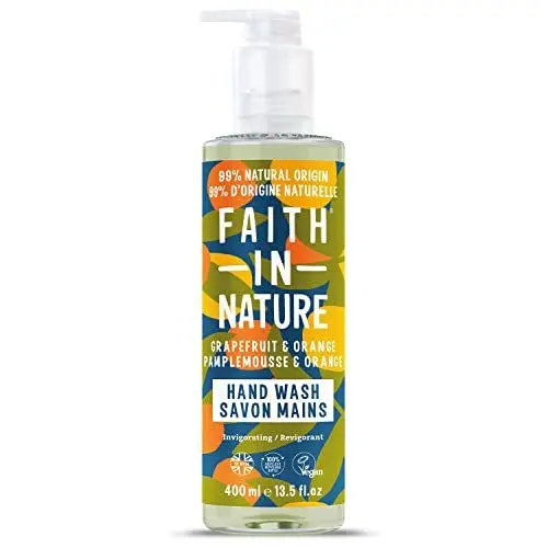 Produktbild: Faith In Nature Natürliche Grapefruit-Orangen-Handwaschlotion, belebend, Vegan und Frei von Tierversuchen, Ohne SLS Oder Parabene, 400ml