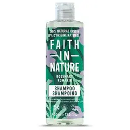 Produktbild: Faith In Nature Natürliches Rosmarin-Shampoo, Ausgleichend, Vegan und Frei von Tierversuchen, Ohne SLS Oder Parabene, Für Normales Bis Fettiges Haar, 400ml