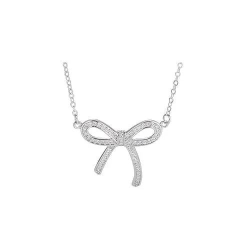 Produktbild: Fajewellery 925 Silber Bogen Anhänger mit Zirkon Kette Schmuck Frauen Mädchen