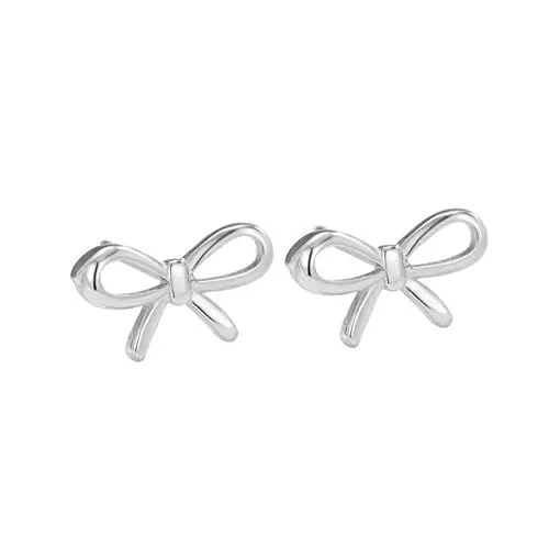 Produktbild: Fajewellery Bow Earrings, 925 Silber Bogen Ohrstecker Schleifen Ohrringe für Damen Mädchen