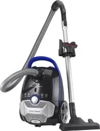 Produktbild: Fakir Blue Vac Power TS 721 Staubsauger mit Beutel 800W, Bodenstaubsauger mit Kabel, HEPA H14 Filter, sehr leisem Hocheffizienzmotor 69dB(A), großem 3l Staubbeutel & 12m Aktionsradius, Schwarz/Blau