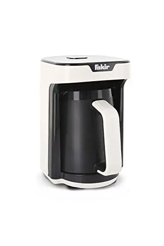 Produktbild: Fakir Kaave Mono - Türkische Mokka-Maschine für Zuhause & das Büro I Elektrische Kaffeemaschine mit Messlöffel I One-Touch-Control I 280 ml Behälter für 4 Tassen I Weiß I 535 Watt