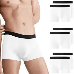 Produktbild: Falechay Boxershorts Herren 6er Pack Unterhosen Männer Boxershorts Ohne Kratzenden Zettel UnterwäSche Boxer Sportunterhosen für Herren Retroshorts Baumwolle Weiß XL