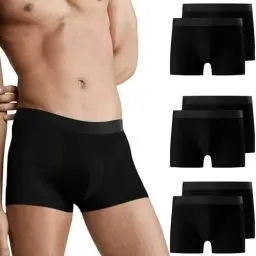 Produktbild: Falechay Boxershorts Herren Unterhosen Männer Baumwolle 6er Pack Retroshorts für Herren Ohne Kratzenden Zettel UnterwäSche Boxer Sportunterhosen für Herren Schwarz L